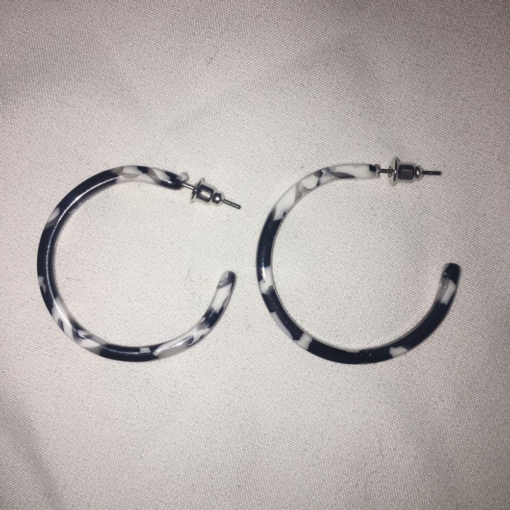 Brand new tortoise print hoops